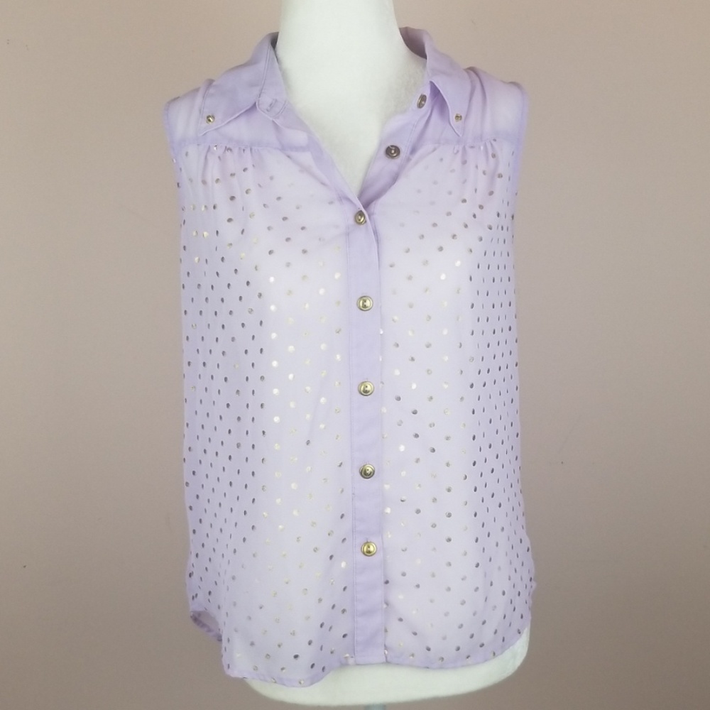 Button Up Purple Blouse